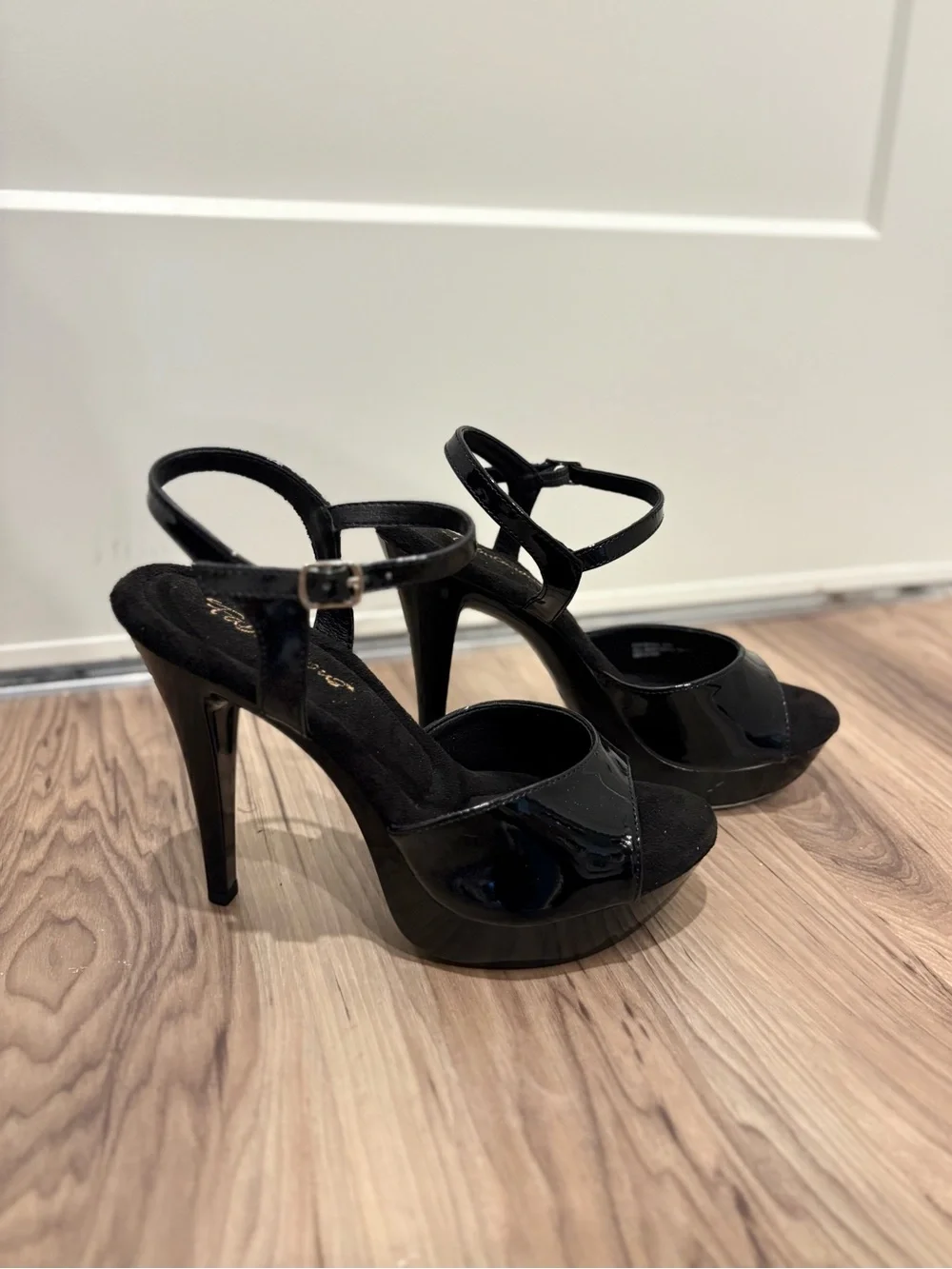 Black Open-Toe Heels